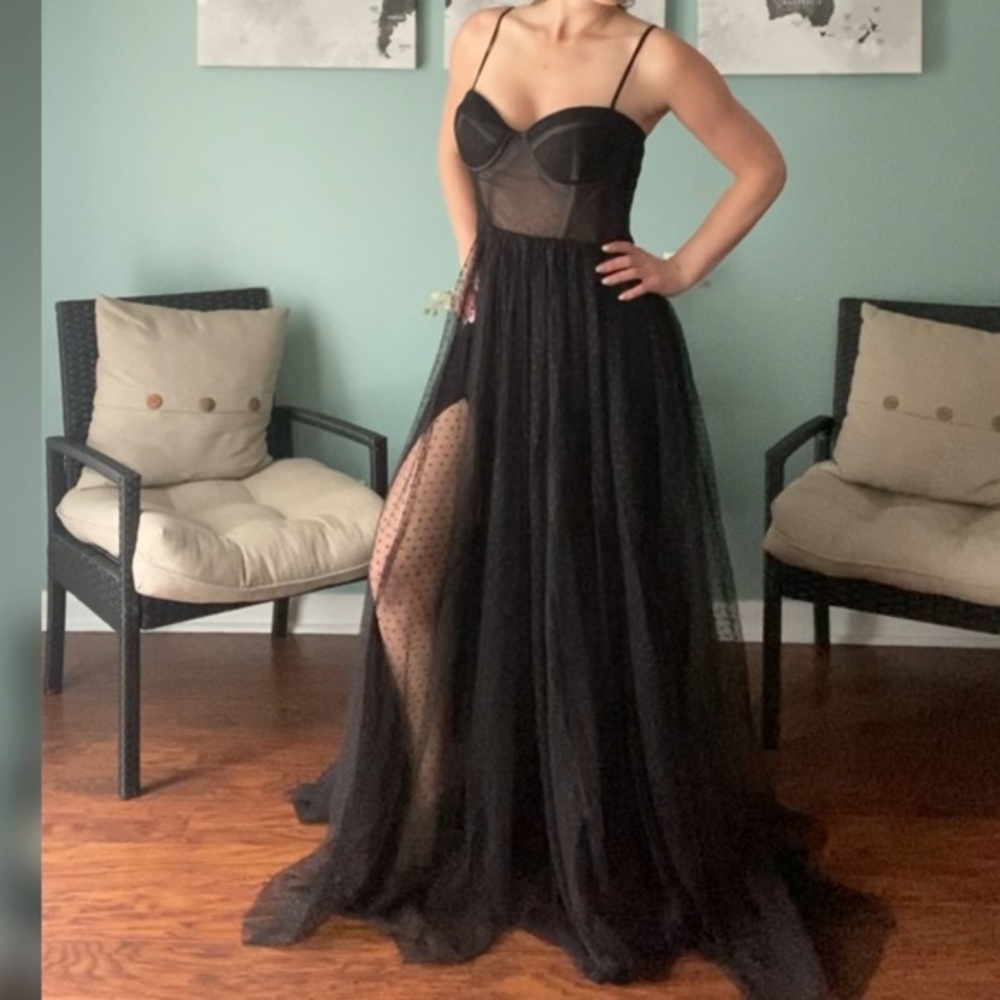 Black maxi dress